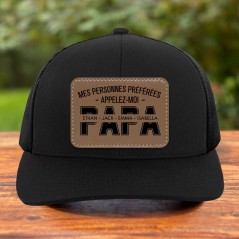 Chapeau Patch en cuir Papa personnalisé pour le cadeau de la fête des pères cadeaux uniques pour grand-père papa