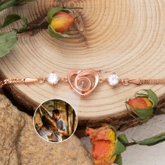 Bracelet de projection de photos commémoratif personnalisé, cadeau d'anniversaire de saint-valentin pour elle