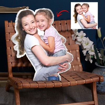 Coussin Photo Humanoïde 3D Personnalisé Cadeau pour Nouvelle Maman Cadeau-Souvenir pour Maman