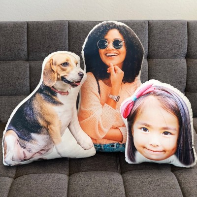 Coussin Portrait 3D en Forme Personnalisée Idées de Cadeau Commémoratif Cadeau pour la Famille