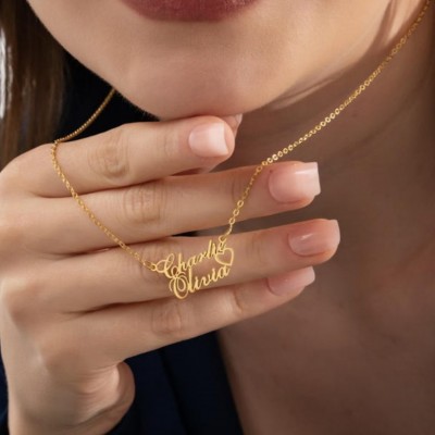 Collier Personnalisé avec Plusieurs Prénoms Collier d'été Bijoux Personnalisés Cadeau de Saint-Valentin Personnalisé Spécialement pour Elle