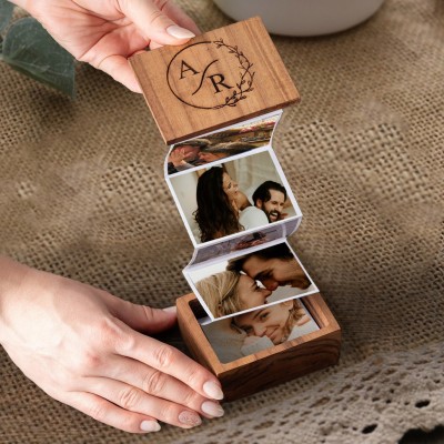 Album Photo à Tiroir Personnalisé Cadeaux d'Anniversaire pour Elle Lui Cadeaux Saint-Valentin Uniques pour Couples