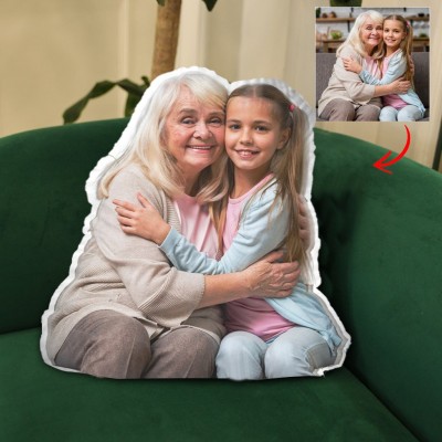 Coussin Photo Humanoïde Sur Mesure Cadeau d'Anniversaire pour Grand-Mère Cadeau pour la Fête des Mères