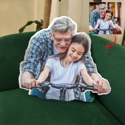 Coussin Photo Humanoïde Sur Mesure Cadeau Personnalisé pour Grand-Père Cadeaux Commémoratifs