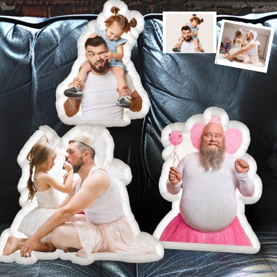 Coussin Photo Humanoïde Personnalisé Cadeau pour Nouveau Papa Cadeau Unique pour Papa