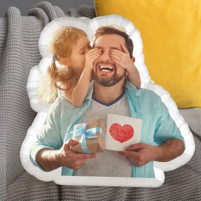 Coussin Photo Humanoïde Sur Mesure Cadeau Commémoratif pour Papa Cadeau pour Nouveau Papa