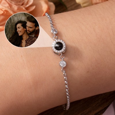 Bracelet de projection photo personnalisé Cadeau unique pour petite amie Cadeau souvenir pour couple Cadeau de Saint-Valentin