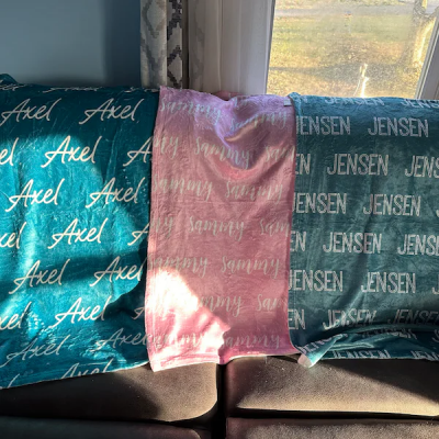 Couverture personnalisée avec le prénom de l'enfant Cadeau unique pour un anniversaire ou Noël