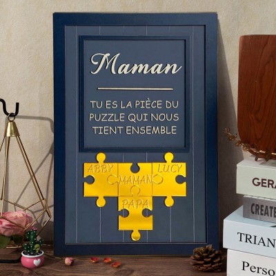 Maman personnalisée vous êtes la pièce qui nous maintient ensemble signe de Puzzle fête des mères idées cadeaux