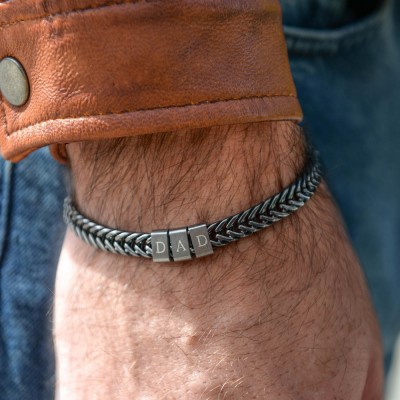 Bracelet personnalisé pour papa avec noms d'enfants gravés. Cadeau pour nouveau papa Cadeaux pour mari Cadeau pour la fête des pères