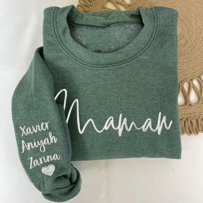 Sweat à capuche brodé personnalisé pour maman, cadeau pour maman, grand-mère, idées cadeaux pour la fête des mères