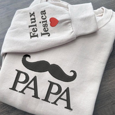 Papa personnalisé sweat brodé sweat à capuche avec barbe idées cadeaux uniques fête des pères