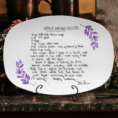 Plateau de recettes manuscrites personnalisées Cadeaux uniques pour maman grand-mère