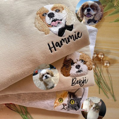 Sweat-shirt brodé personnalisé pour chien, cadeaux pour propriétaires de chiens, cadeaux de Noël pour amoureux des animaux