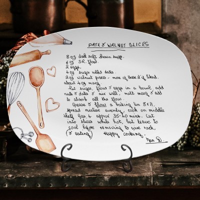 Plateau de recettes manuscrites personnalisées Cadeaux uniques pour maman grand-mère