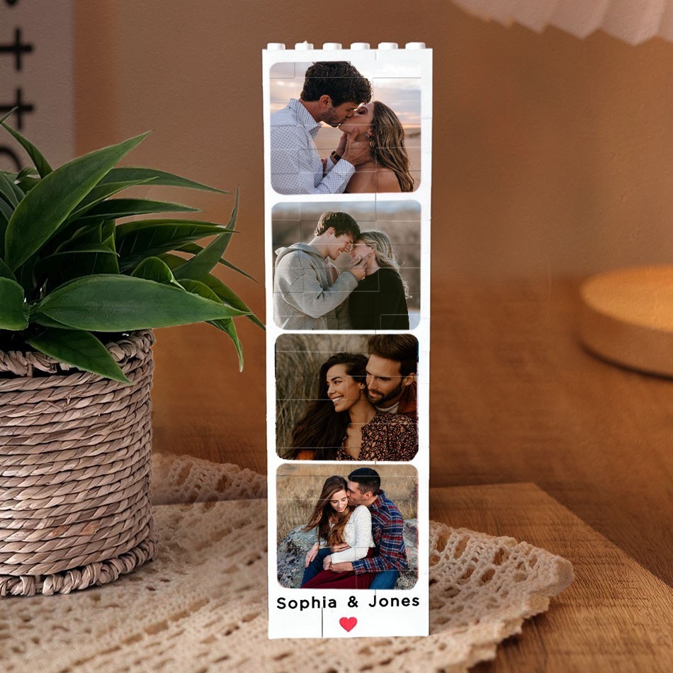 Puzzle fotografico personalizzato su mattoncini per coppie – Idee regalo uniche per anniversari e San Valentino per lui e per lei