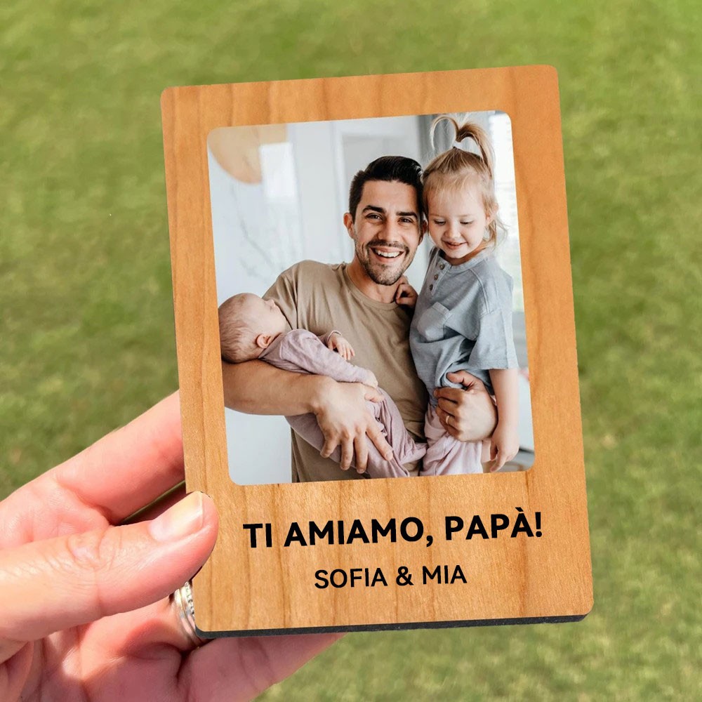 Magnete per frigorifero con foto personalizzata per papà, magnete con foto personalizzata per nonno, cornice per foto spaziale unica, regalo per papà, regalo per la festa del papà