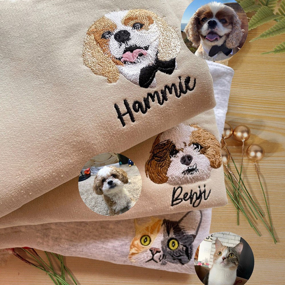 Felpa per cani ricamata personalizzata. Regali unici per i proprietari di cani. Regali ricordo per gli amanti dei cani