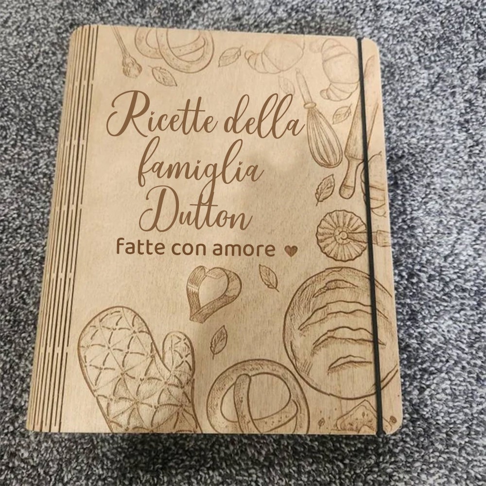 Raccoglitore di ricette per famiglie personalizzato, raccoglitore di libri di ricette personalizzato vuoto per idee regalo per la festa della mamma, mamma, nonna