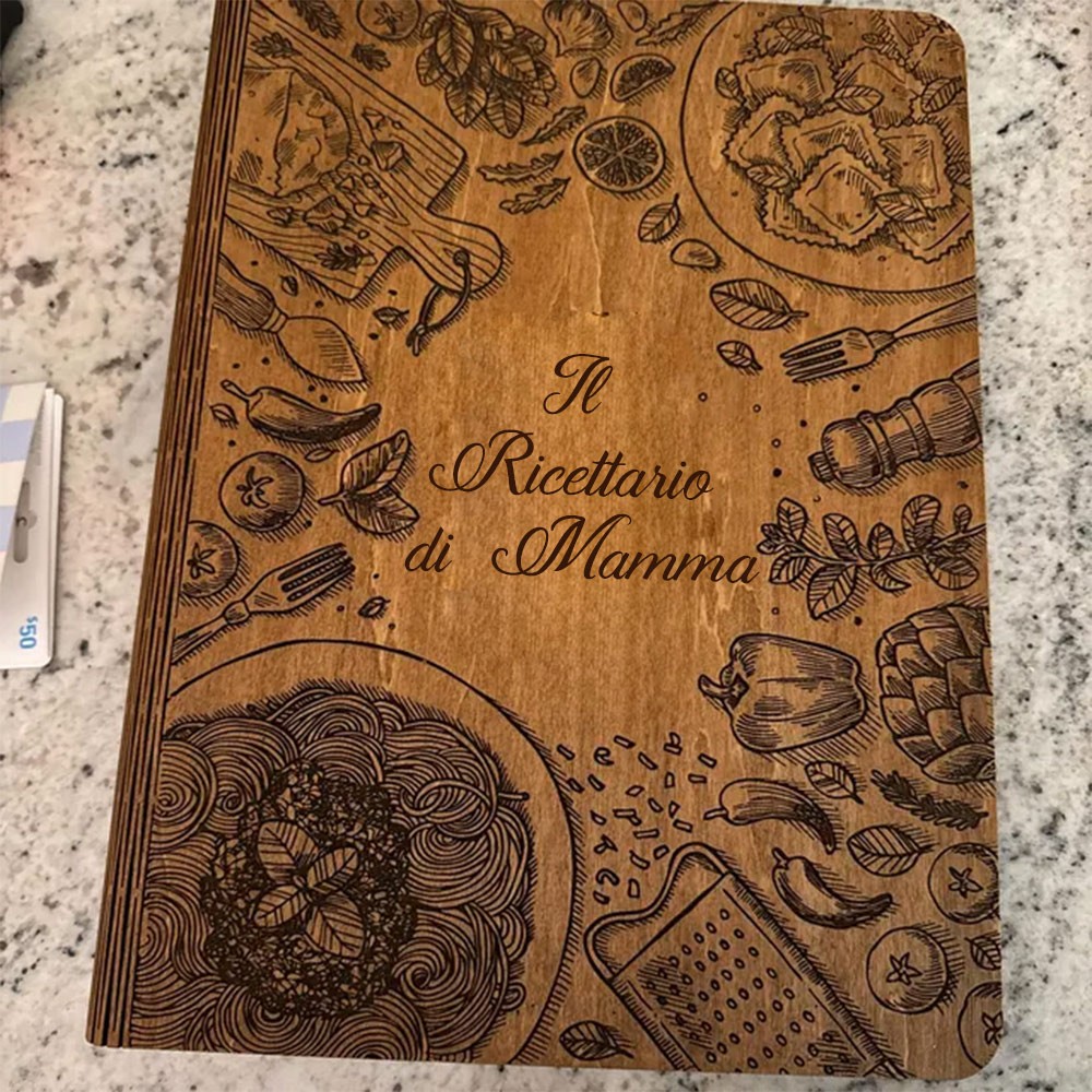 Libro di ricette della mamma in legno Raccoglitore di libri di cucina personalizzato Regali personalizzati per la mamma Idee regalo per la festa della mamma