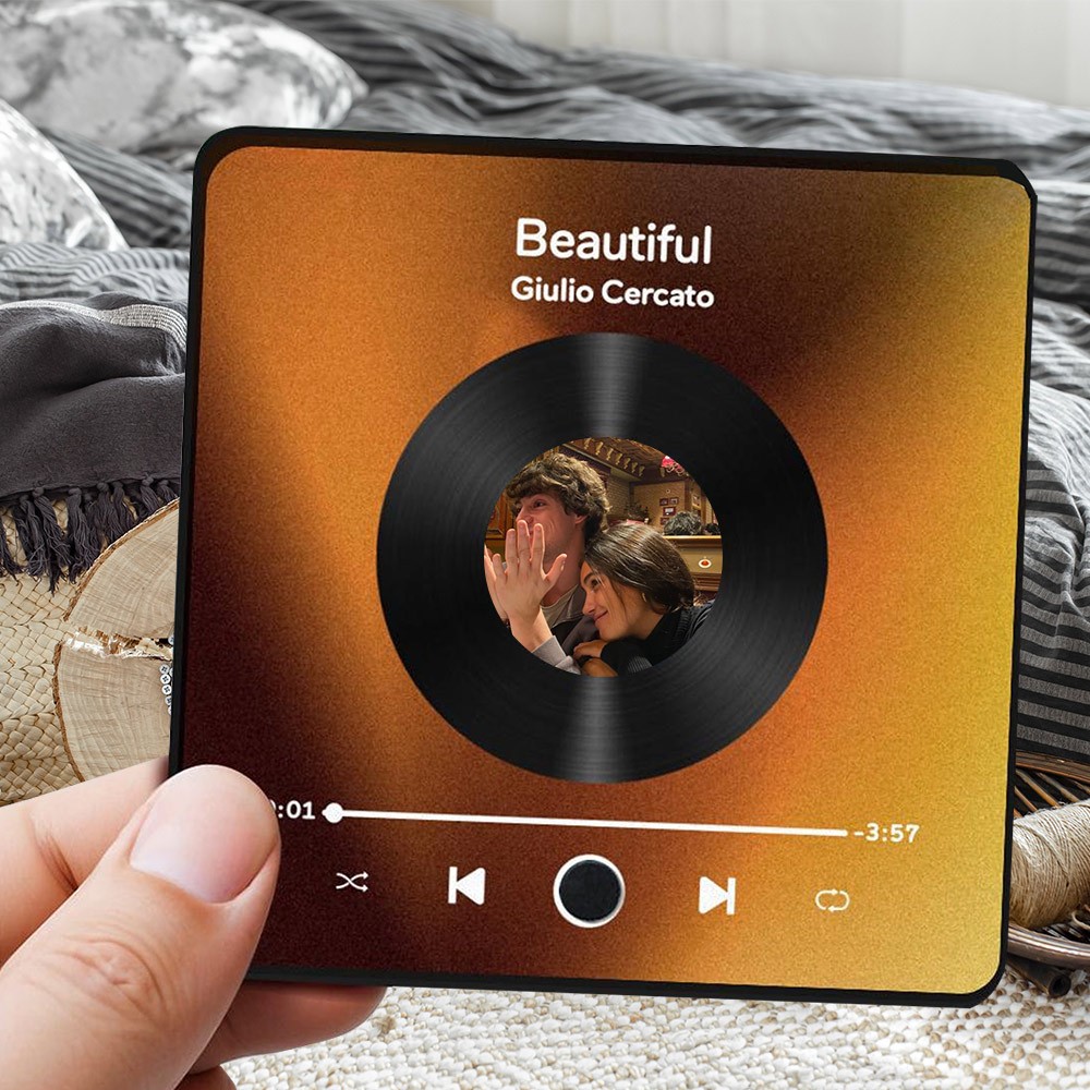 Calamita da frigorifero personalizzata con album musicale Spotify, calamita da frigorifero personalizzata per coppie, regalo di anniversario, regali di Natale