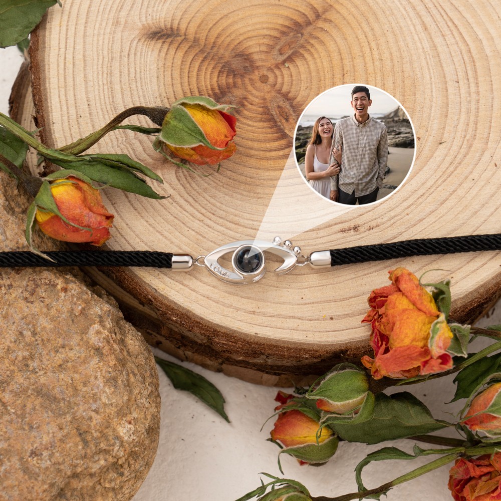 Bracciale con Proiezione Fotografica "Love Rope" Personalizzato – Regalo di San Valentino per Coppia