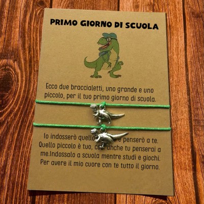 Braccialetto Primo Giorno di Scuola Braccialetti Abbinati Ritorno a Scuola Mamma e Me