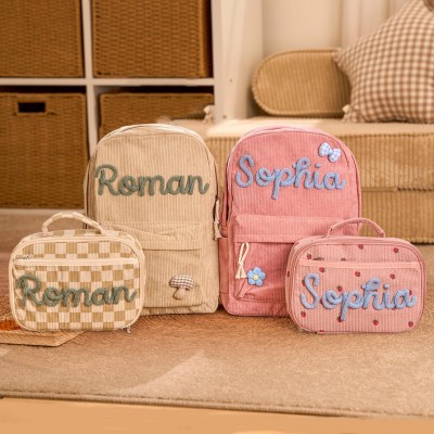 Zaino Personalizzato per Bambini con Nome Borsa Scolastica Personalizzata per Bambini Piccolo Regalo di Ritorno a Scuola per Bambini Regali Unici per Ragazze e Ragazzi