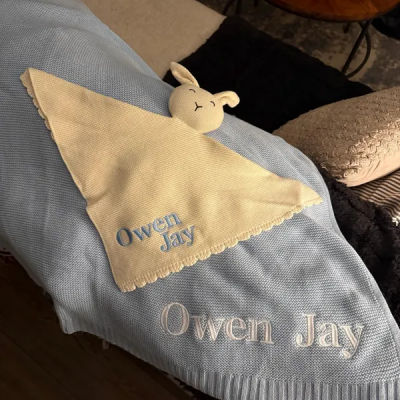 Coperta personalizzata con nome ricamato per neonati, regalo unico per baby shower, regalo ricordo per bambini, regalo di Natale