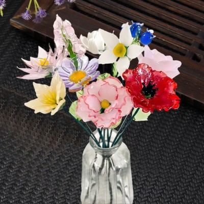 Fiori in vetro personalizzati per il mese di nascita, regali unici per mamma, nonna e idee regalo per la festa della mamma