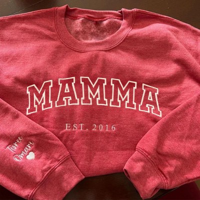 Felpa con cappuccio ricamata personalizzata per la mamma, regalo unico per la mamma, nonna, idee regalo per la festa della mamma