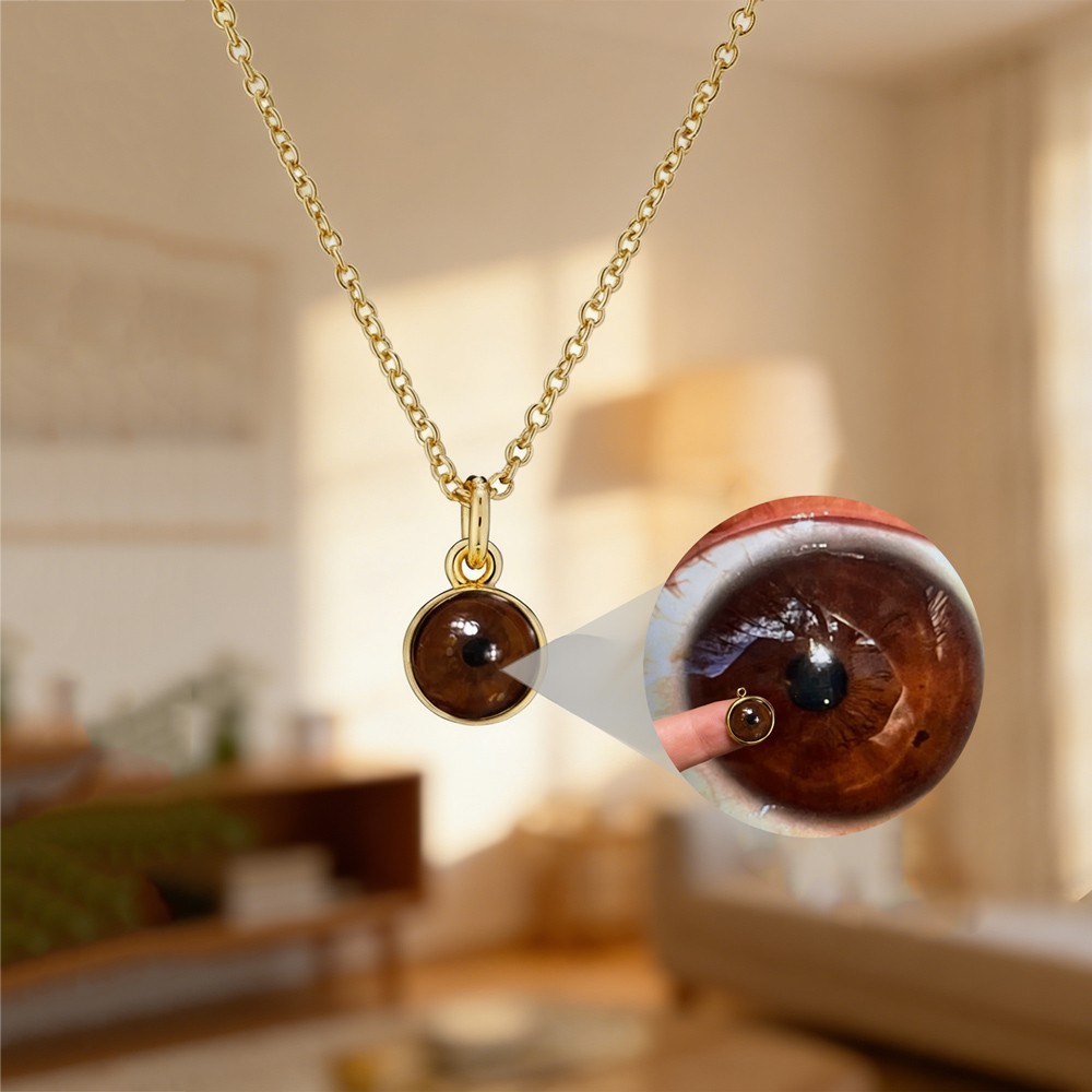 Custom Eye Pendant Necklace Unique Gift for Couples Anniversary Gift for Her Him Valentine's Day Gift Ideas