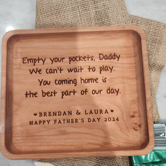 Empty Your Pockets Daddy Custom Valet Tray for Dad Christmas Gifts for Him