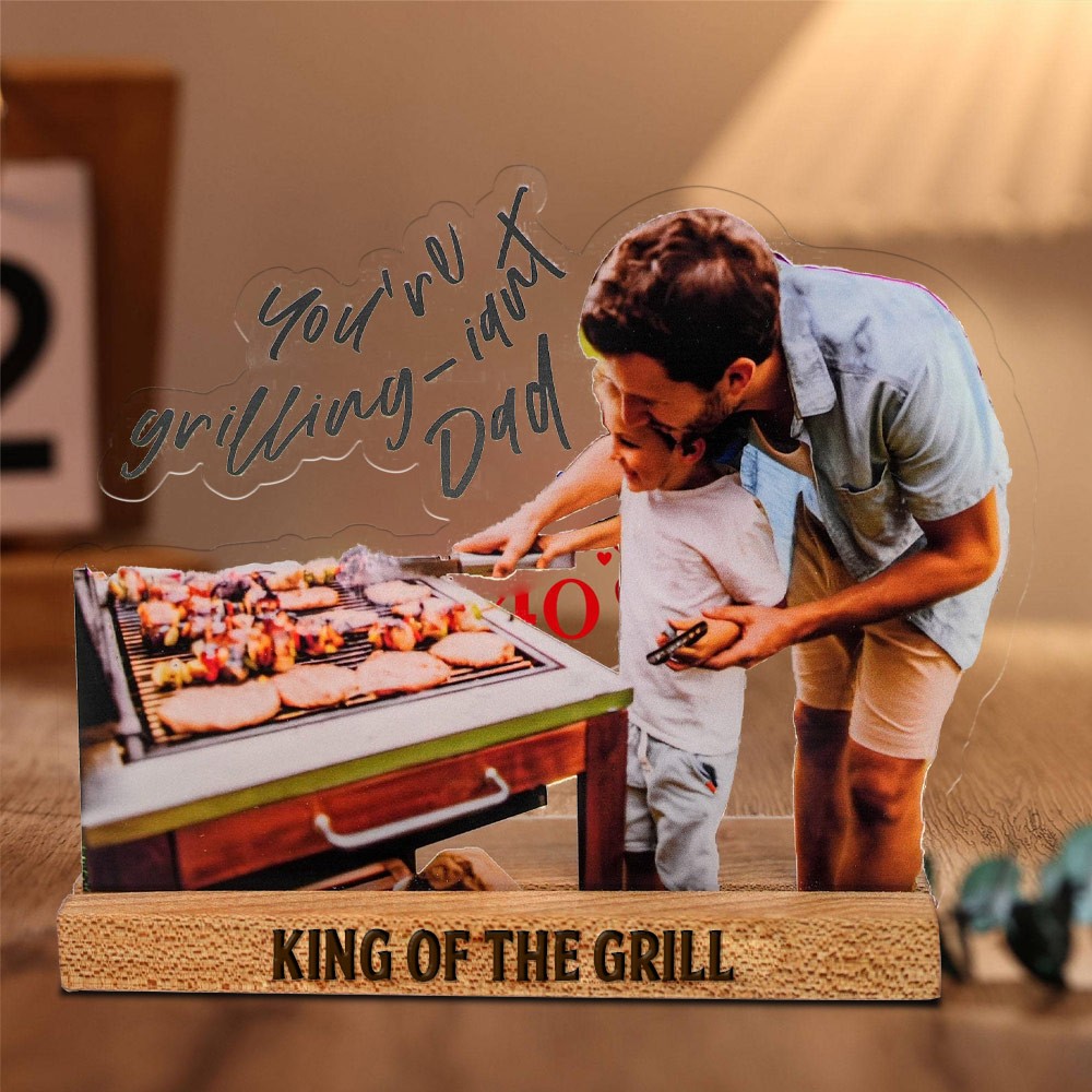 Personalized Acrylic Photo Statuette for Dad New Dad Gift Christmas Gifts