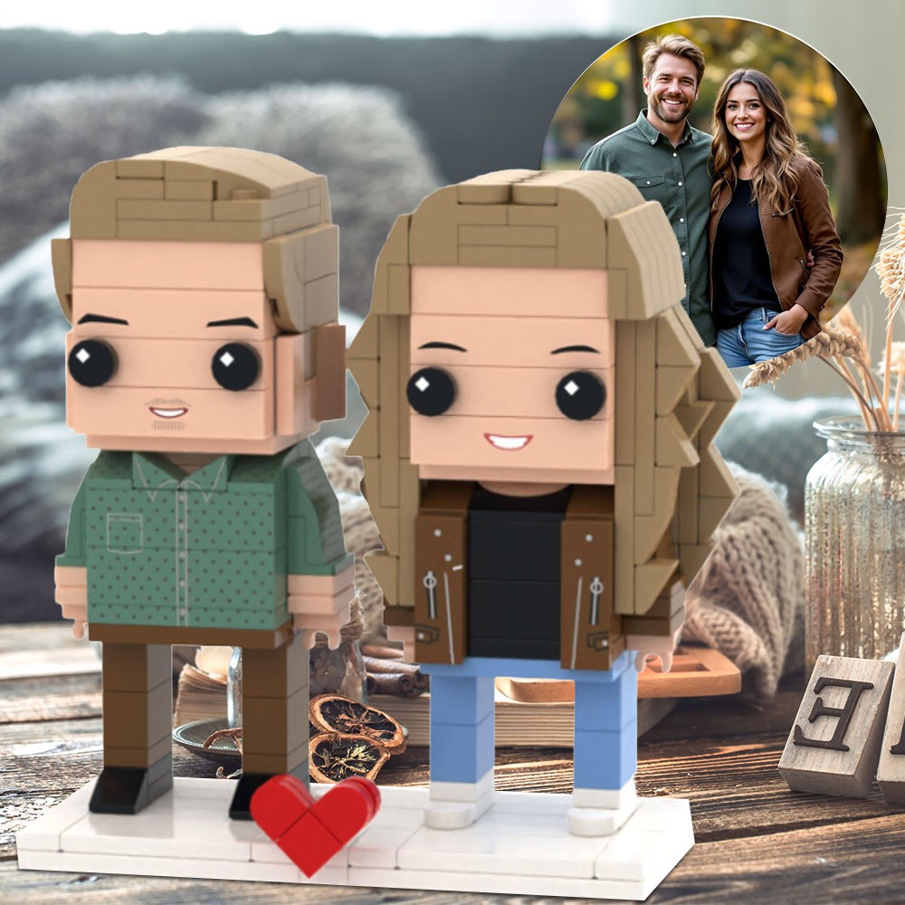 Custom Full Body Couple Brick Figures Love Gift for Couples Keepsake Gifts for Girlfriend Wife Anniversary Gift Ideas
