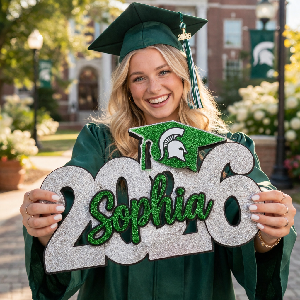 Custom Graduation Name Sign Her/Him Grad Party Decorations