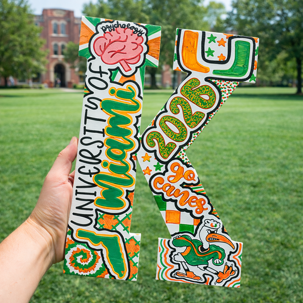Personalized College Letters Graduation Gift Dorm Decor