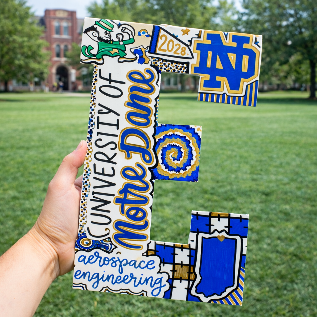 Personalized College Letters Graduation Gift Dorm Decor