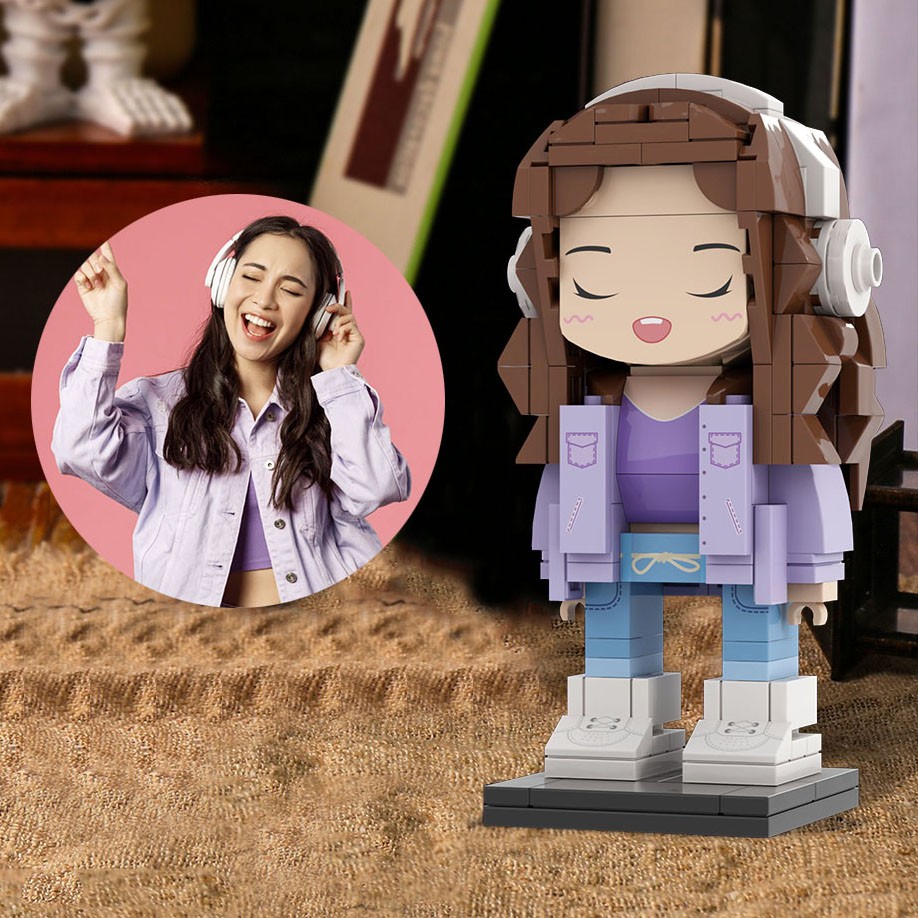 Custom Full Body Brick Figures from Photo Keepsake Gift for Girlfriend Wife Anniversary Gifts for Her