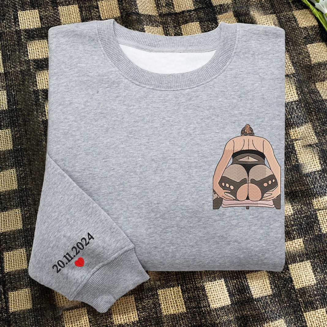 Custom Couple Embroidered Spicy Portrait Sweatshirt From Photo Anniversary Gifts for Him Valentine's Day Gift for Boyfriend