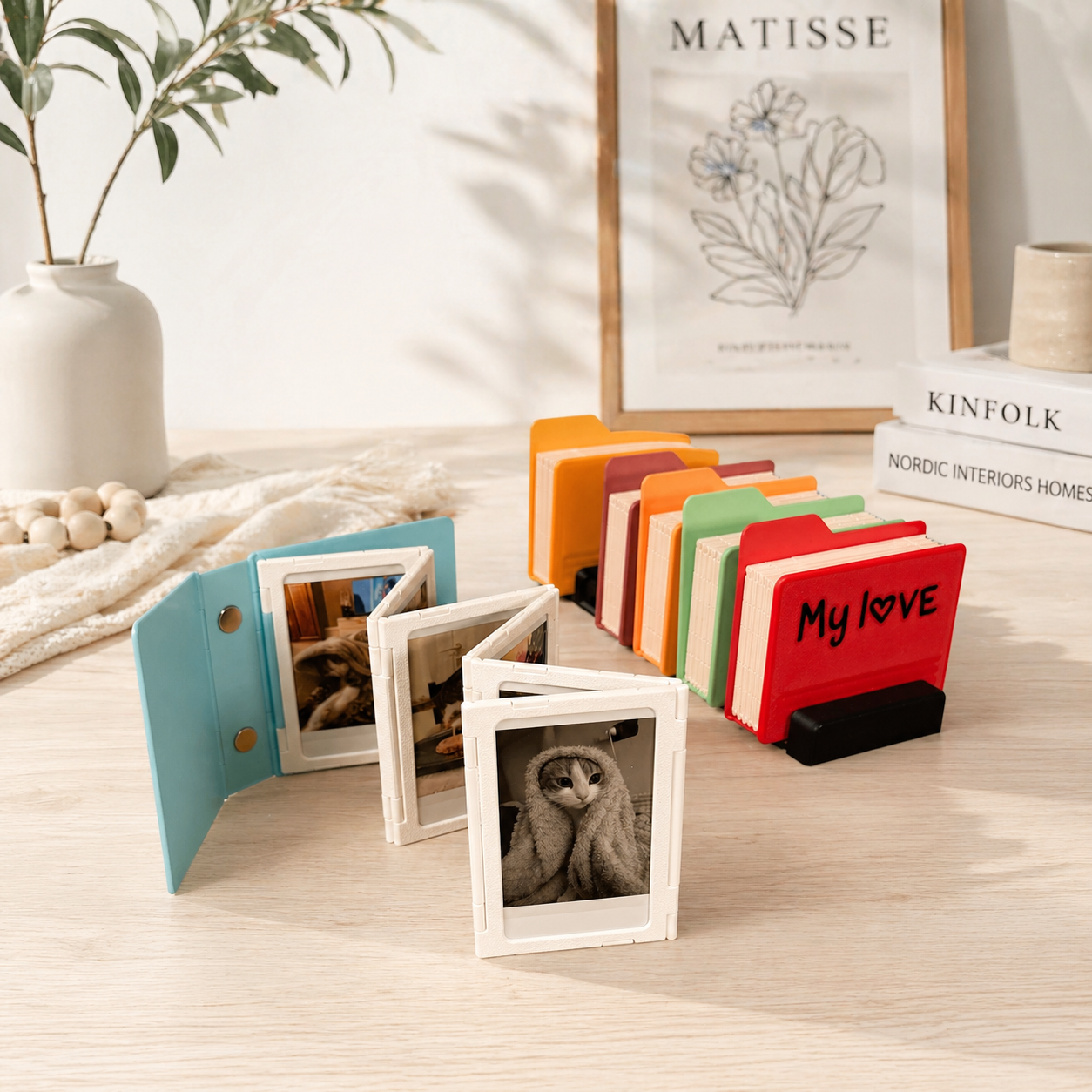 Open Folder Instax Mini Photo Album Desktop Instant Photo Organizer Display Unique Gifts for Her Him Birthday Gift