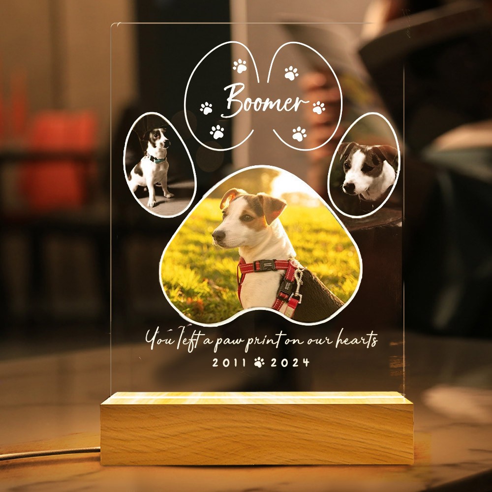 Custom Pet Memorial Photo Night Light Gifts for Dog Owners Loss of Pet Gifts Christmas Gifts for Pet Lovers