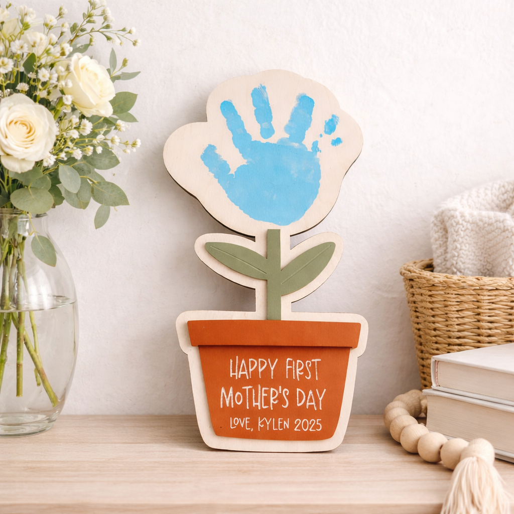 First Mothers Day DIY Handprint Sign Unique Gift for Mom Mother's Day Gifts