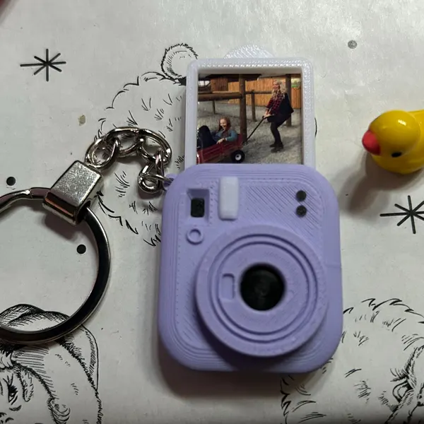 Custom Mini Camera Keychain with Photo Unique Gift for Couples Anniversary Gifts for Her Him
