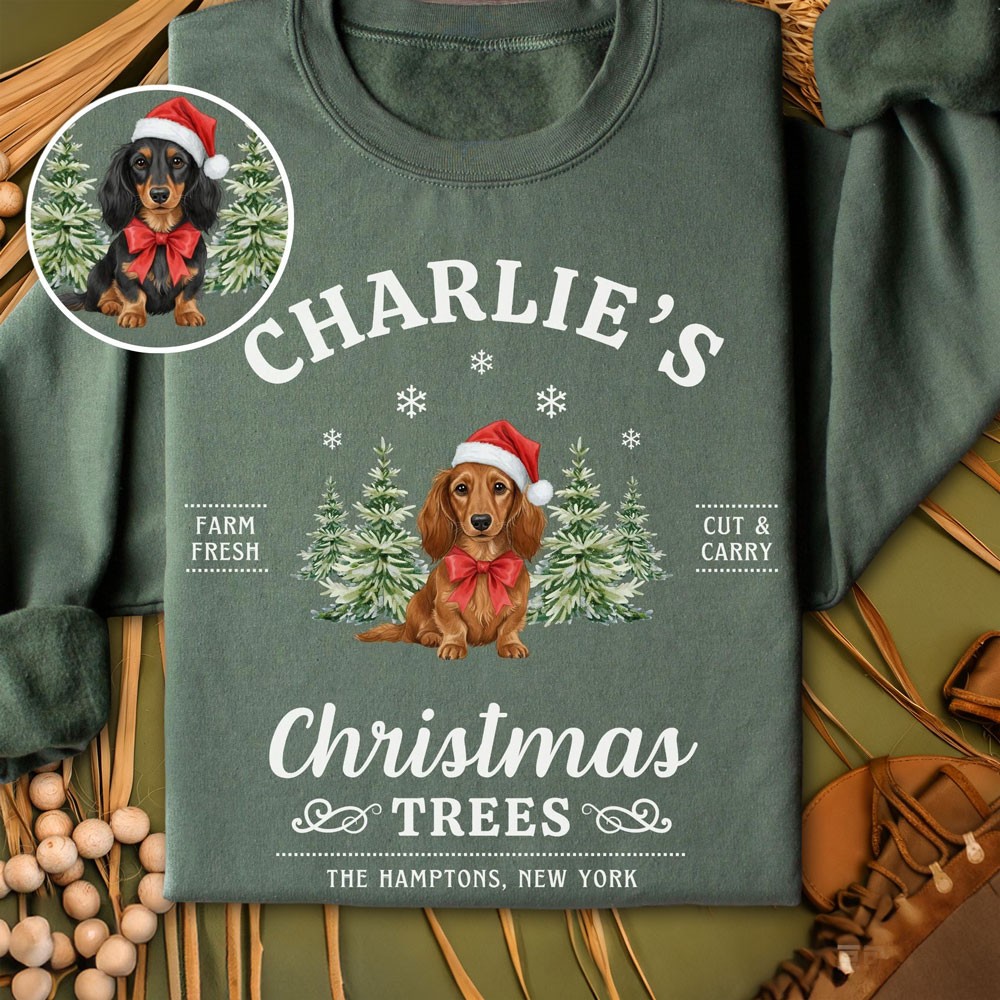 Personalized Pet Dog Portrait Sweatshirt with Name Unique Pet Lover Gifts Christmas Gifts for Dog Lovers