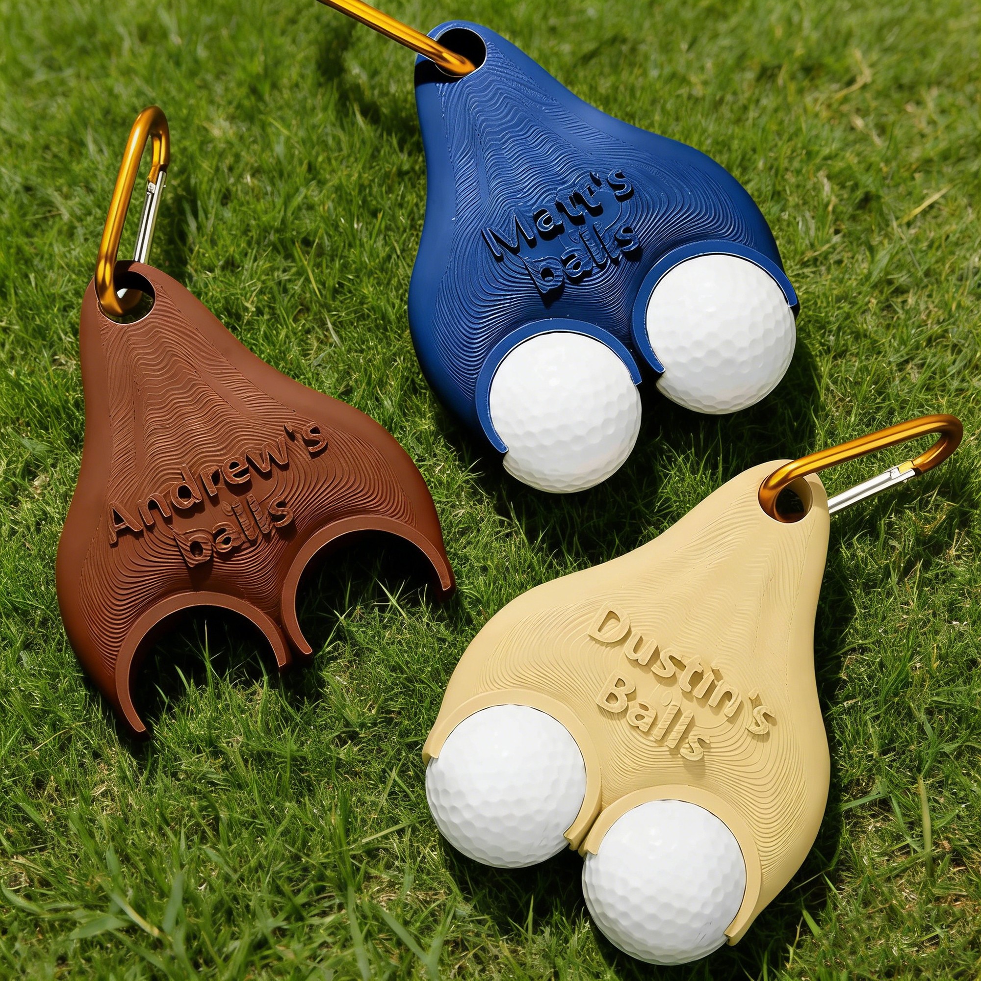 Personalized 3D Printed Golf Ball & Tee Holder with Name Golf Accessories Funny Gift for Golf Lovers Gifts for Dad Husband