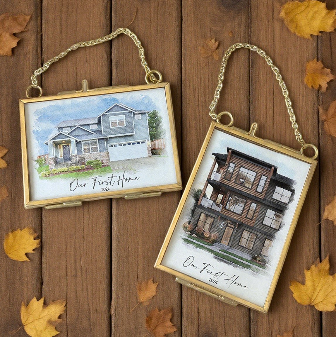 Custom House Portrait Ornament First Home Gift Christmas Tree Keepsake Ornament Unique Christmas Gifts