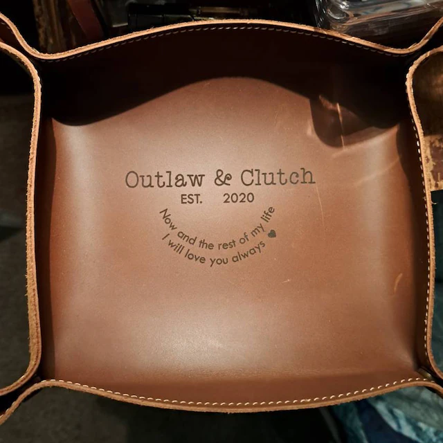 Personalized Engraved Leather Valet Tray for Boyfriend Love Gifts for Anniversary Unique Christmas Gift