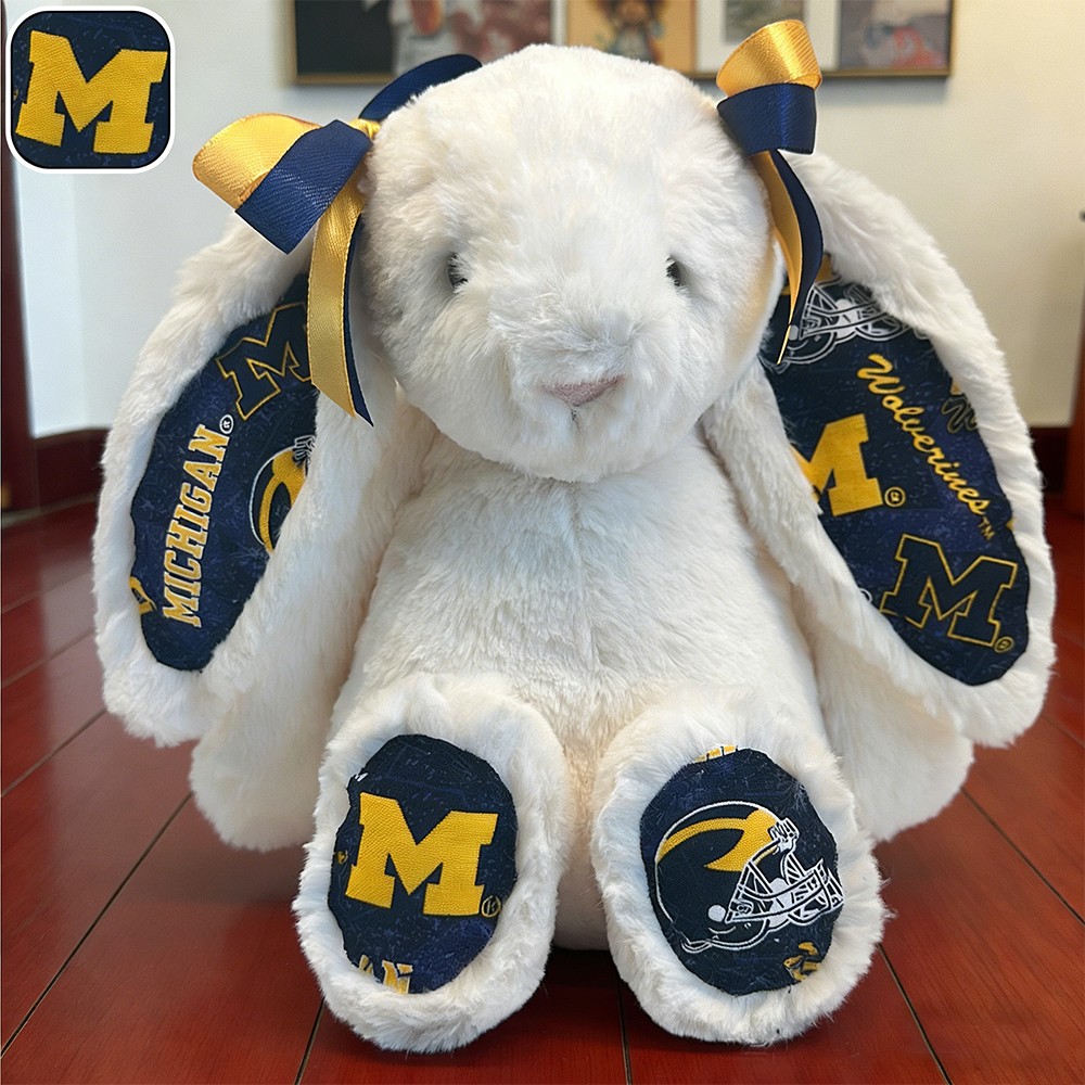University of Michigan Custom Collegiate Bunny Perfect Gift for Students Grads