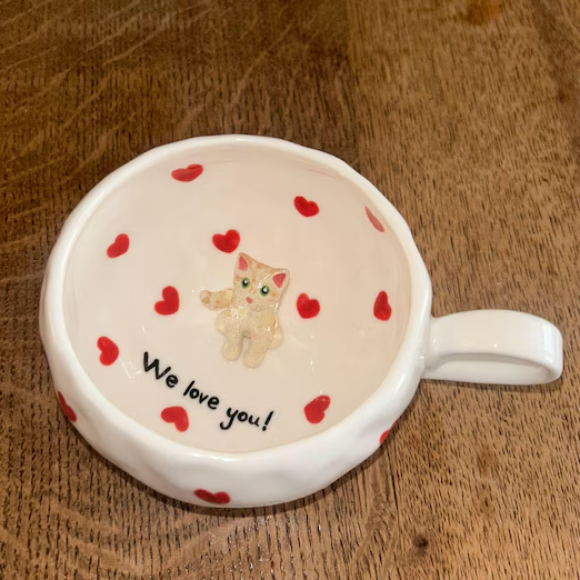 Custom Handmade Pet Figure Mug for Pet Lovers Gifts for Cat Lover Christmas Gift